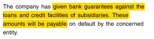 Notes to accounts · Note 39, no amount given: highlighted extract, identity masked