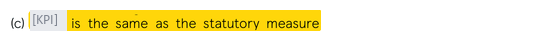 KPI page · Footnote to the cash KPI: highlighted extract, identity masked