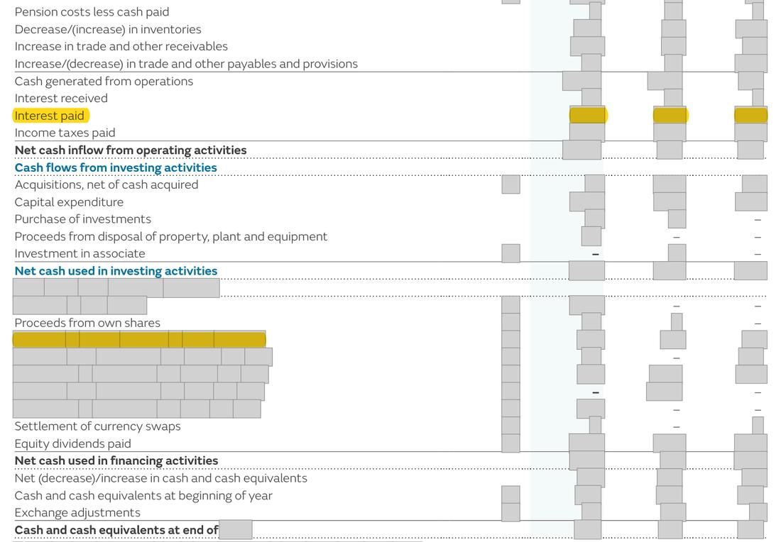 Masked extract from the Annual Report 2025, page 213