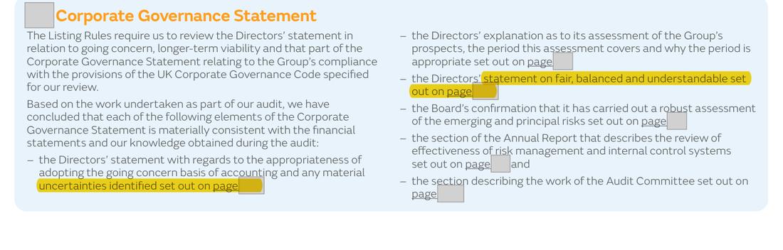 Masked extract from the Annual Report 2024, page 190