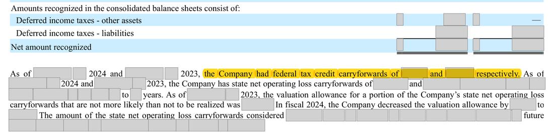 Masked extract: Form 10-K 2024 (prior year), page 78. The prior-year filing
