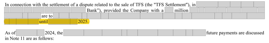 Masked extract: Form 10-K 2024 (prior year), page 72. The prior-year filing