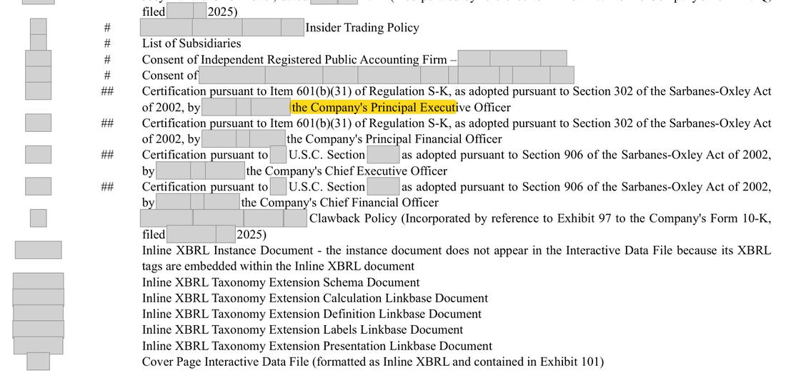 Masked extract: Form 10-K 2025, front matter