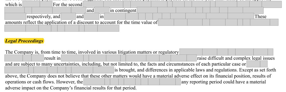 Masked extract: Company document. Where the disclosure should appear: nothing here