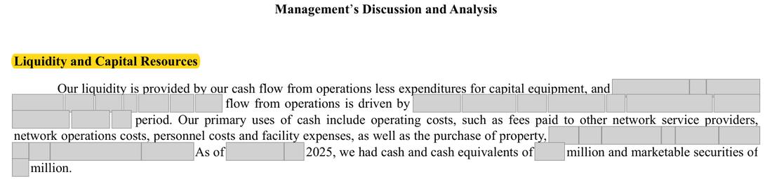 Masked extract: Form 10-K 2025, page 68. Where the disclosure should appear: nothing here