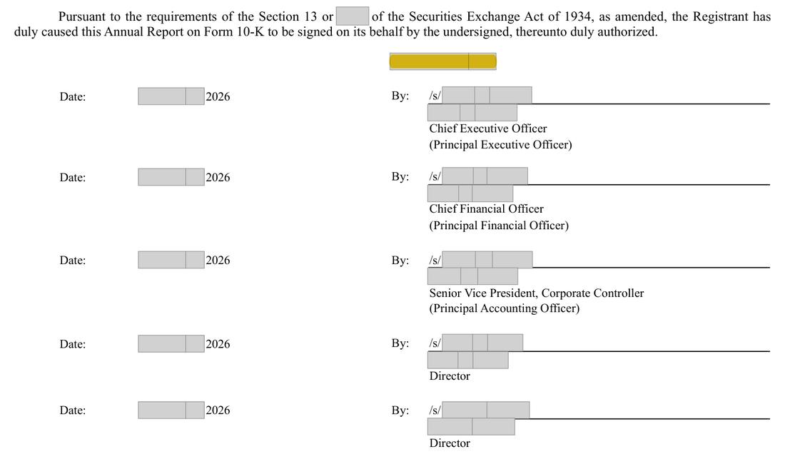 Masked extract: Form 10-K 2025, page 133. Where the disclosure should appear: nothing here