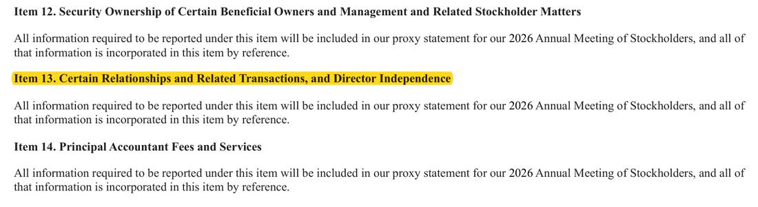 Masked extract: Form 10-K 2025, page 88. Where the disclosure should appear: nothing here