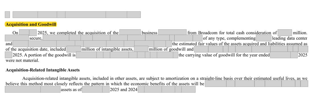 Masked extract: Form 10-K 2025, page 85. Where the disclosure should appear: nothing here