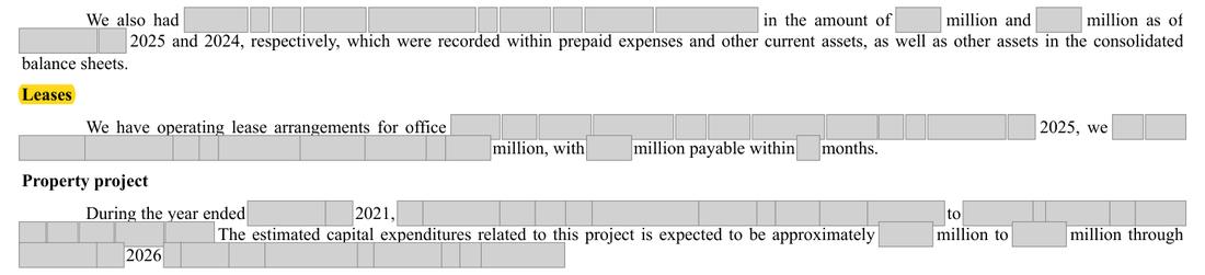 Masked extract: Form 10-K 2025, page 86. Where the disclosure should appear: nothing here