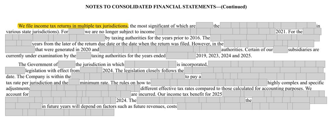 Masked extract: Form 10-K 2025, front matter. Where the disclosure should appear: nothing here