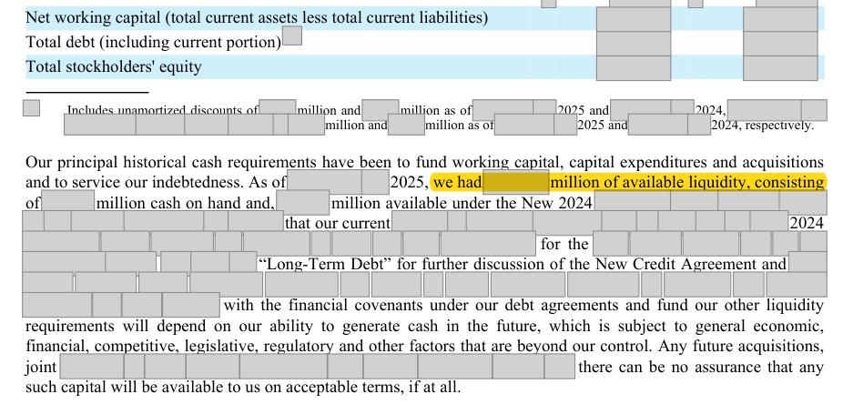 Masked extract: Form 10-K 2025, page 62